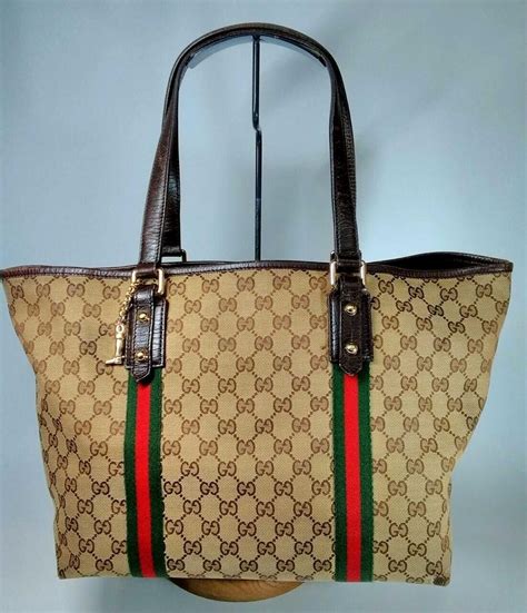 brown gucci tote bag|Gucci canvas large tote.